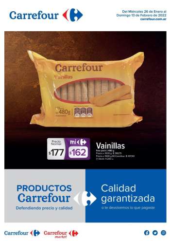 Folleto actual Carrefour Hipermercados - 26/01/22 - 13/02/22.