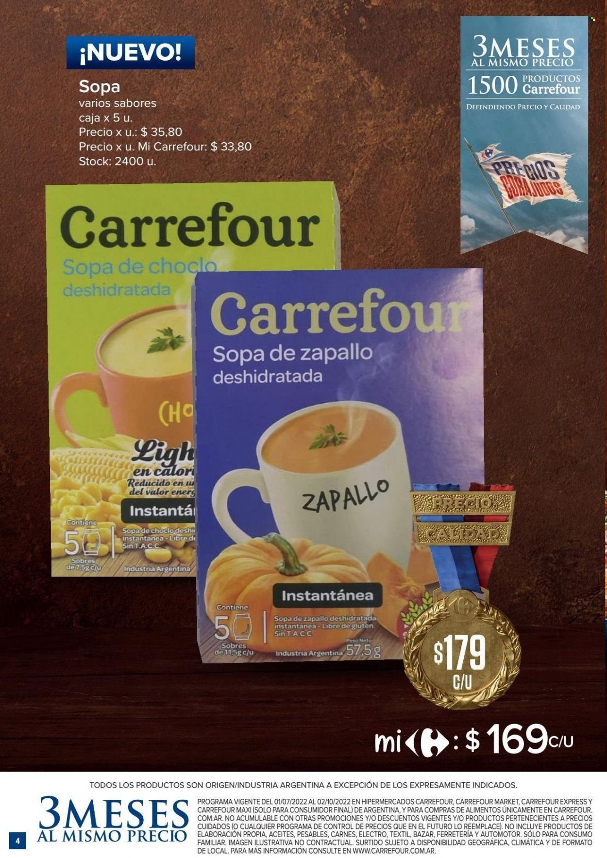 Catálogo Carrefour  - 1.7.2022 - 2.10.2022. Página 4.