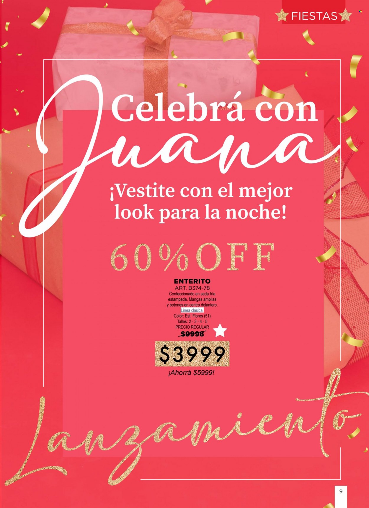 Catálogo Juana Bonita . Página 9.