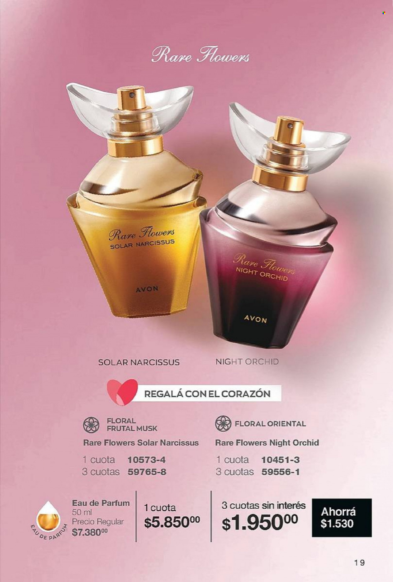 Folleto actual Avon - Ventas - perfume. Página 19.