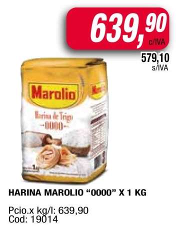 HARINA MAROLIO “0000” X 1 KG