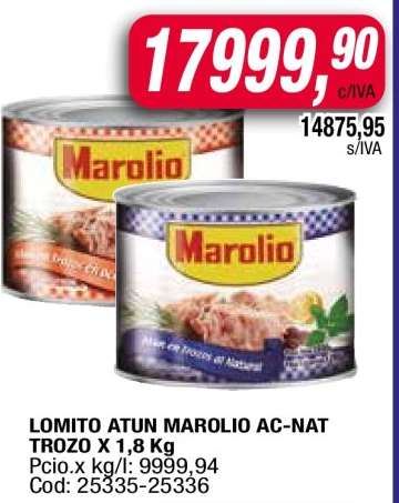 LOMITO ATUN MAROLIO AC-NAT TROZO X 1,8 Kg