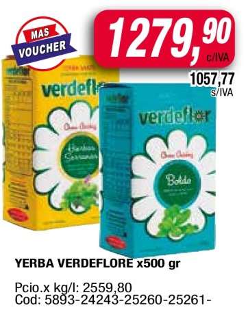 YERBA VERDEFLORE x500 gr