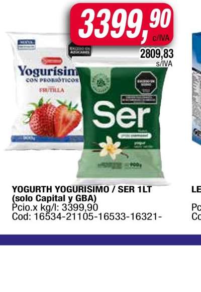 YOGURTH YOGURISIMO / SER 1LT