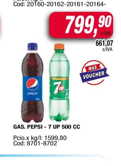 GAS. PEPSI - 7 UP 500 cc