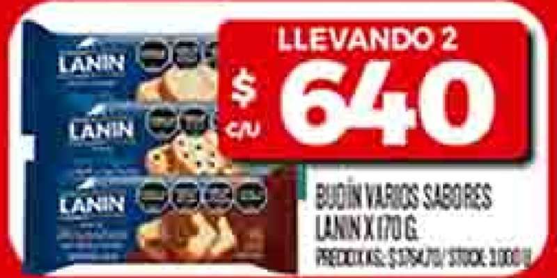 Budín Varios Sabores Lanin x 170 g