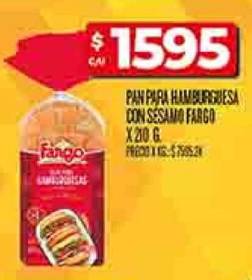 PAN PARA HAMBURGUESA CON SESAMO FARGO