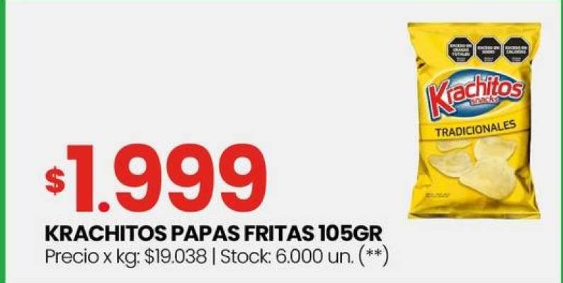 Krachitos Papas Fritas 105gr