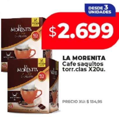 LA MORENITA Cafe saquitos torr.clas X20u.