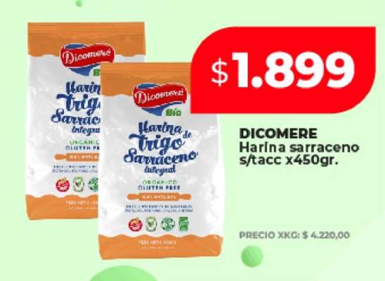 DICOMERE Harina sarraceno s/tacc x450gr.