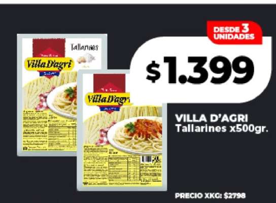 VILLA D'AGRI Tallarines x500gr