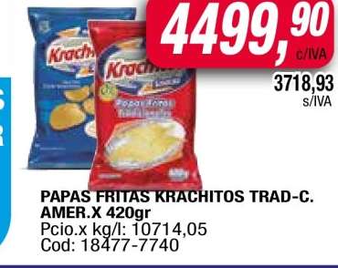 PAPAS FRITAS KRACHITOS TRAD-C. AMER.X 420gr