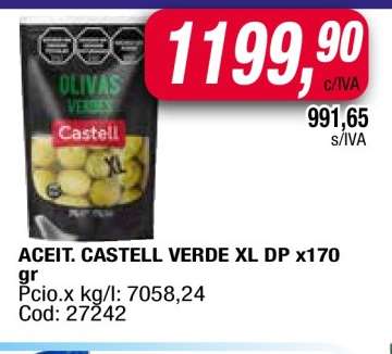 ACEIT. CASTELL VERDE XL DP x170 gr