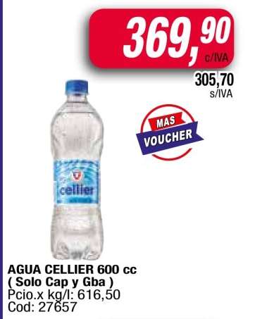 AGUA CELLIER 600 cc