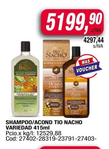 Shampoo/Acondicionador Tio Nacho Variedad