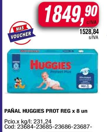 PAÑAL HUGGIES PROT REG x 8 un