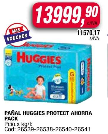 PAÑAL HUGGIES PROTECT AHORRA PACK