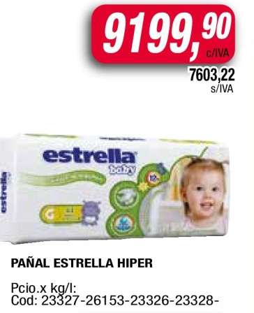 PAÑAL ESTRELLA HIPER