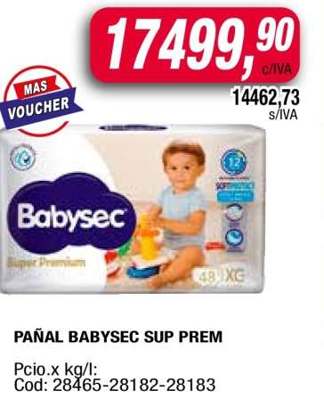 PAÑAL BABYSEC SUP PREM