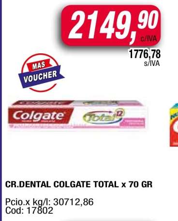 CR.DENTAL COLGATE TOTAL x 70 GR