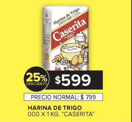 HARINA DE TRIGO 000 X 1 KG. "CASERITA"