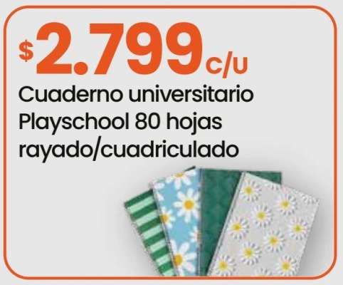 Cuaderno universitario Playschool