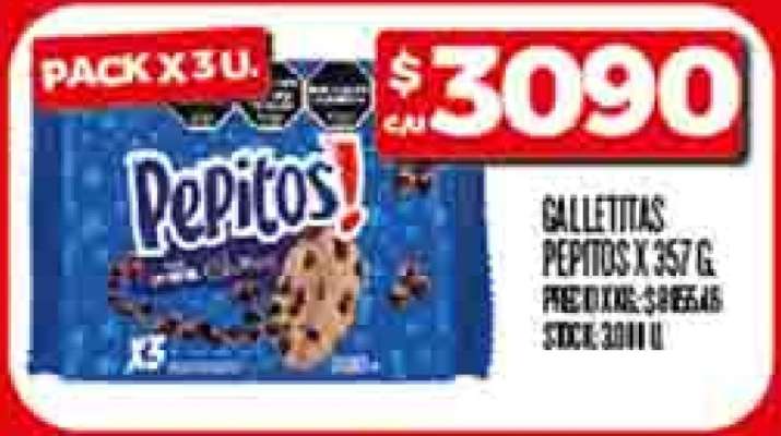 Galletitas Pepitos x 357 g