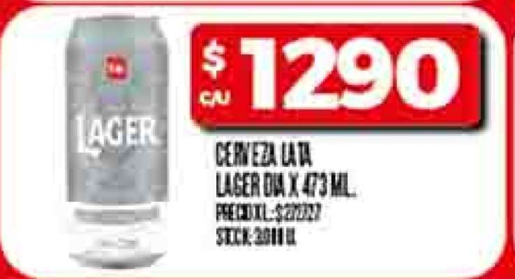 Cerveza Lata Lager DIA