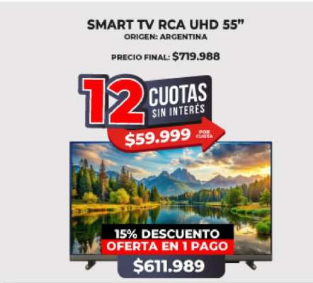 SMART TV RCA UHD 55”