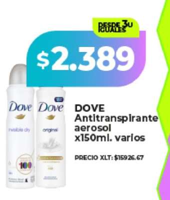 DOVE Antitranspirante aerosol x150ml. varios
