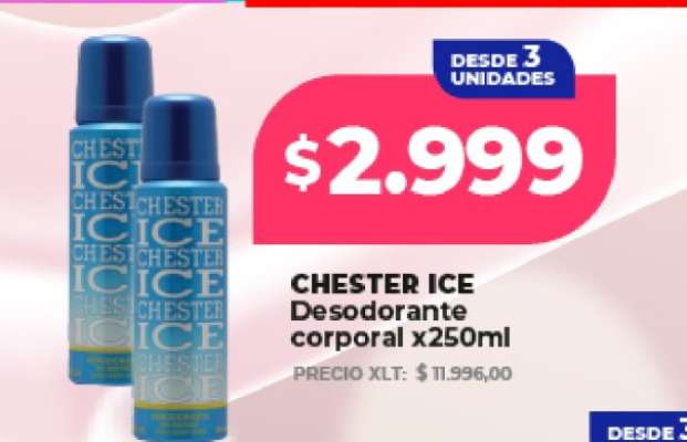 CHESTER ICE Desodorante corporal x250ml