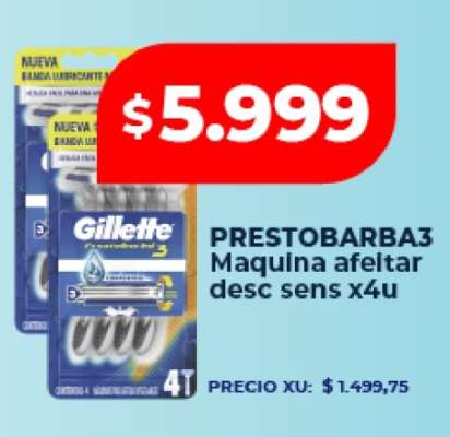 PRESTOBARBA3 Maquina afeitar desc sens x4u