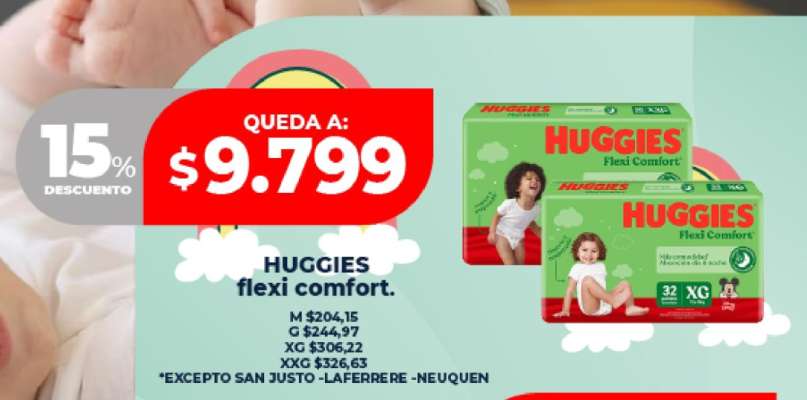 HUGGIES FLEXI COMFORT