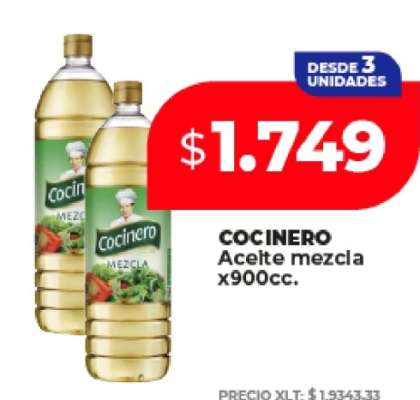 COCINERO Aceite mezcla x900cc