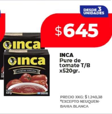 INCA Pure de tomate T/B x520gr