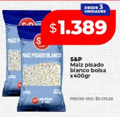 S&P Maíz pisado blanco bolsa x400gr