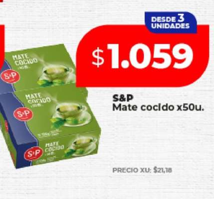 S&P Mate cocido x50u