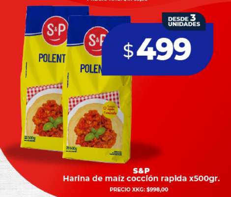 S&P Harina de maíz cocción rapida x500gr