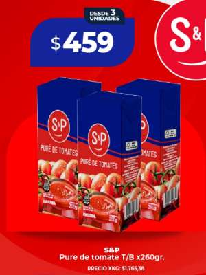 S&P Puré de tomate T/B x260gr