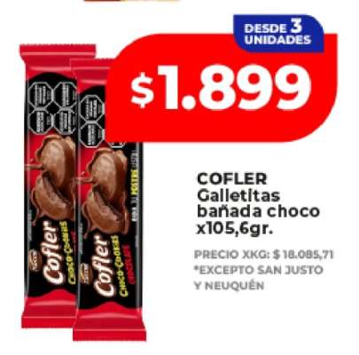 COFLER Galletitas bañada choco x105,6gr