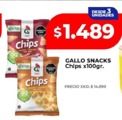 GALLO SNACKS Chips x100gr