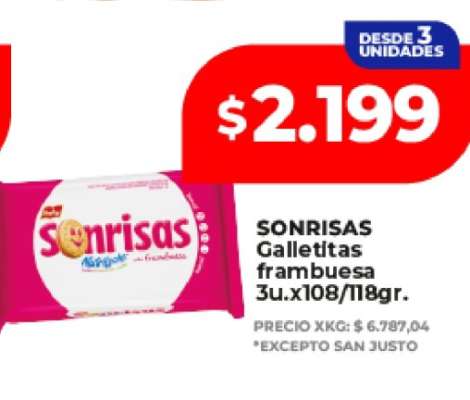 Sonrisas Galletitas Frambuesa