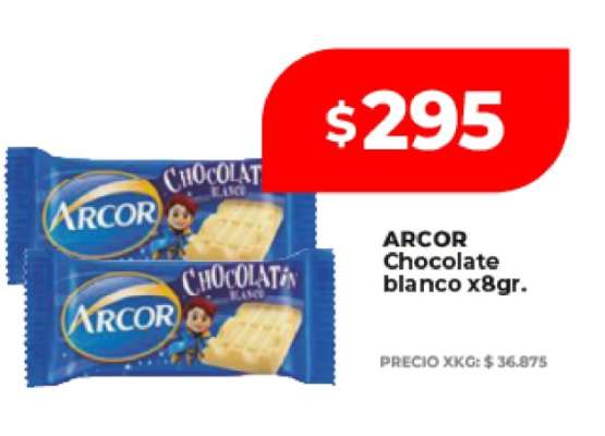 ARCOR Chocolate blanco x8gr.