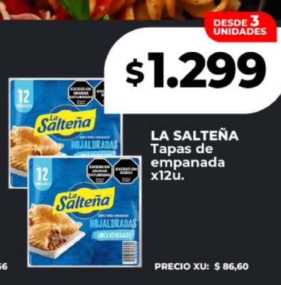 LA SALTEÑA Tapas de empanada x12u.