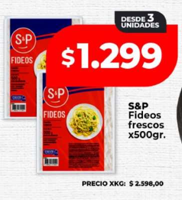 S&P Fideos frescos x500gr