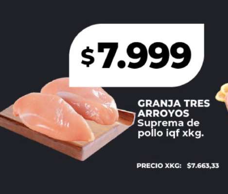 GRANJA TRES ARROYOS Suprema de pollo iqf xkg