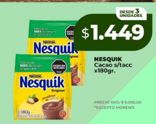 NESQUIK Cacao s/tacc x180gr