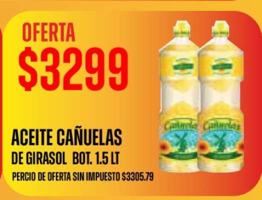 Aceite Cañuelas de Girasol Bot. 1.5 LT
