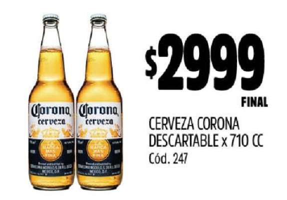 CERVEZA CORONA DESCARTABLE x 710 CC