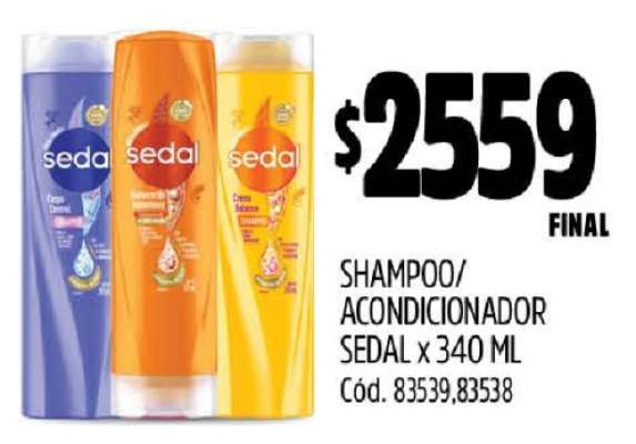 Shampoo/Acondicionador Sedal x 340 ml